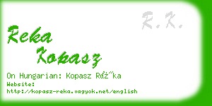 reka kopasz business card